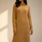 Baby Alpaca Long Dress | High Neckline | Made in Australia