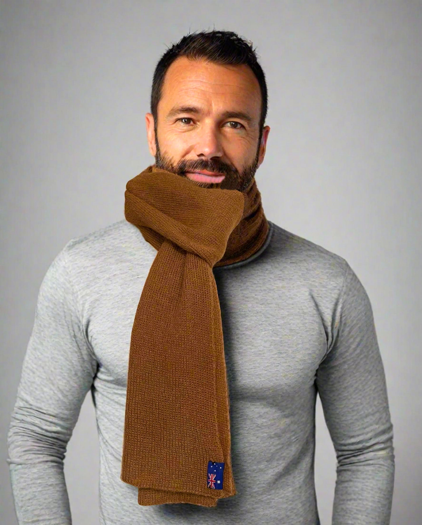 Extra Smooth Alpaca Mohair Scarf, Camel