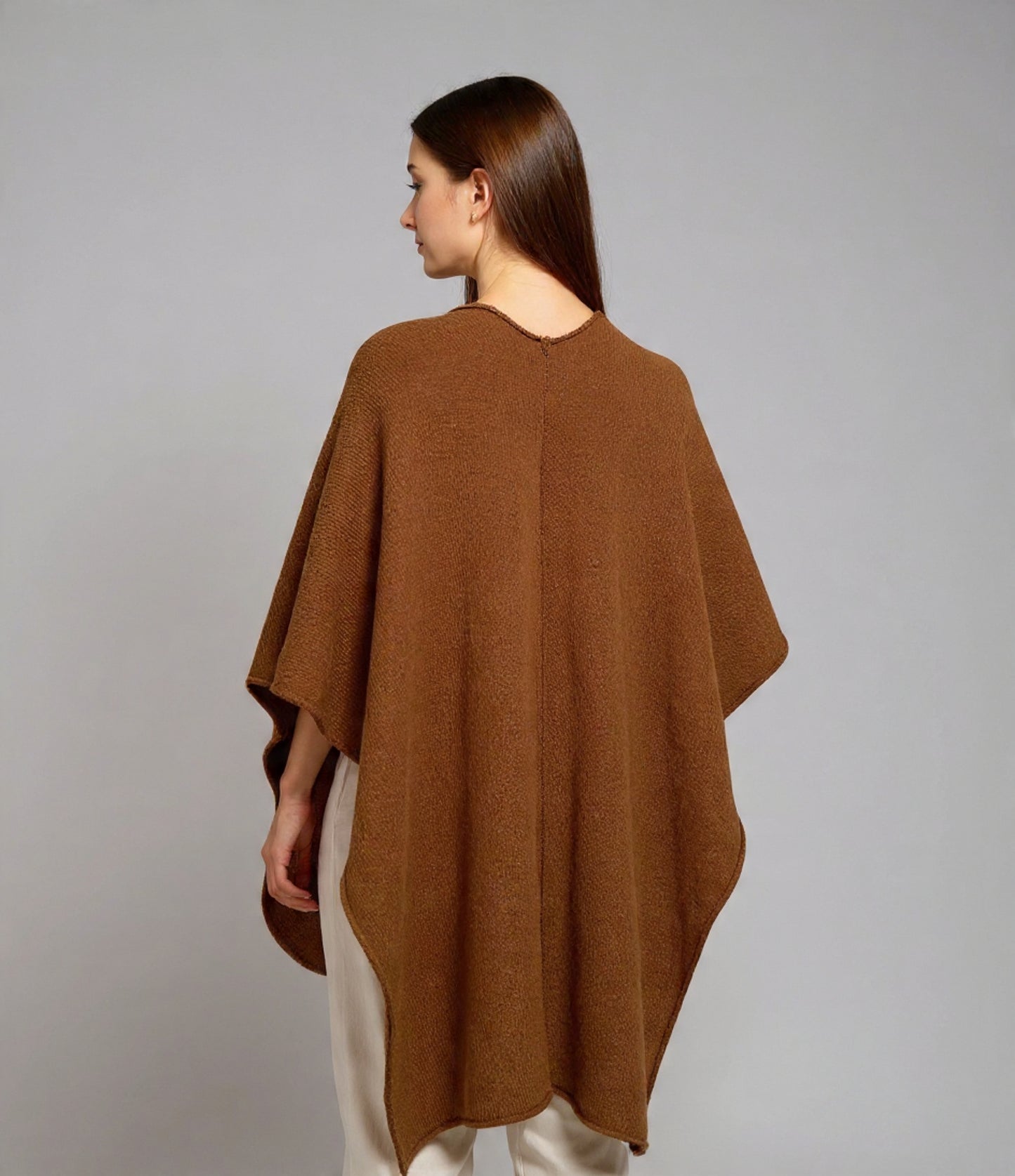 Alpaca Urban Ruana-Cape Extra Soft Natural Camel