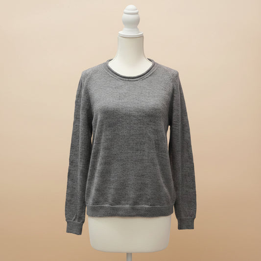 Alpaca Round-Neck Classy Soft Jumper Raglan Sleeves