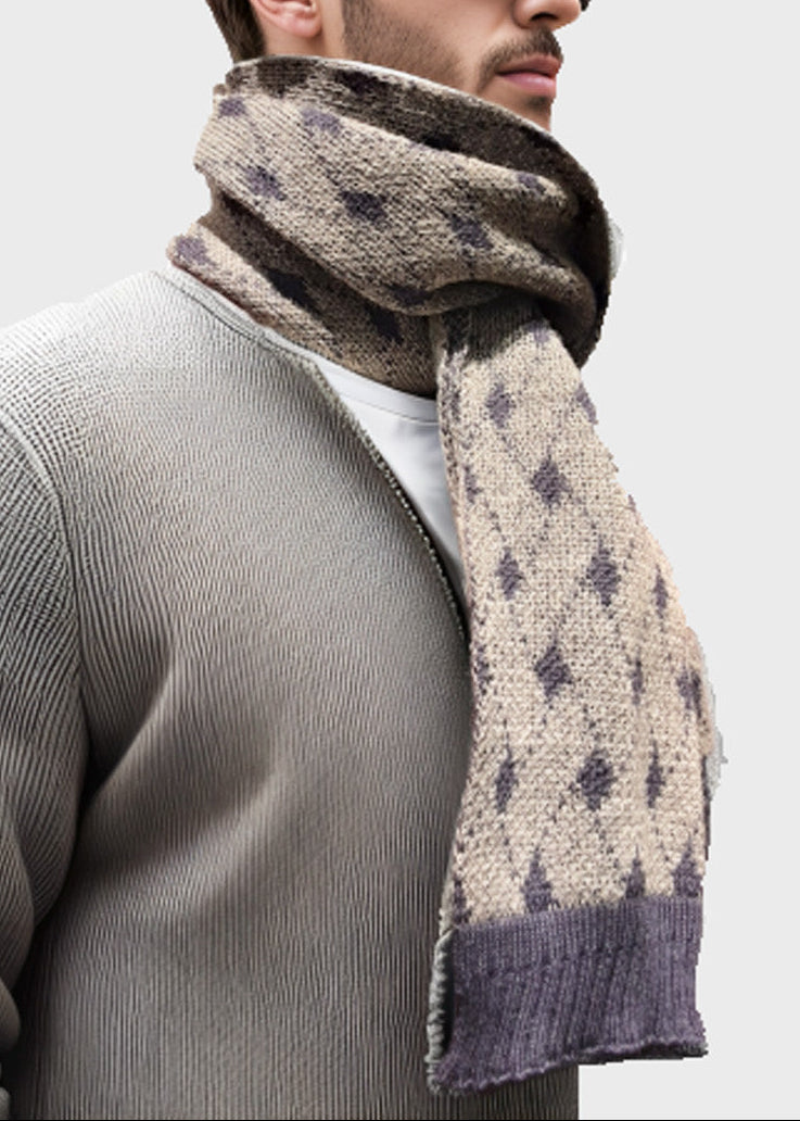 Alpaca Scarf Bricks Design – Jacquard Knit