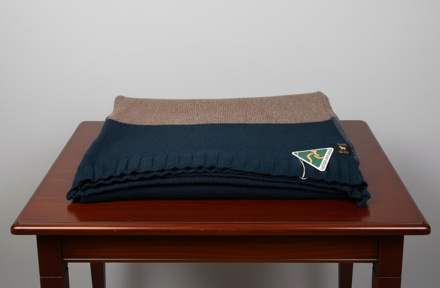 Luxury Mohair Alpaca Extra Soft Throw Blanket Diesel Blue