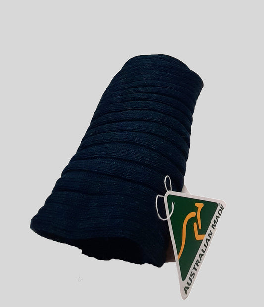 Alpaca Unisex Rib Knit Scarf Blue