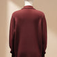 Alpaca Cardigan Lady Cherry Color