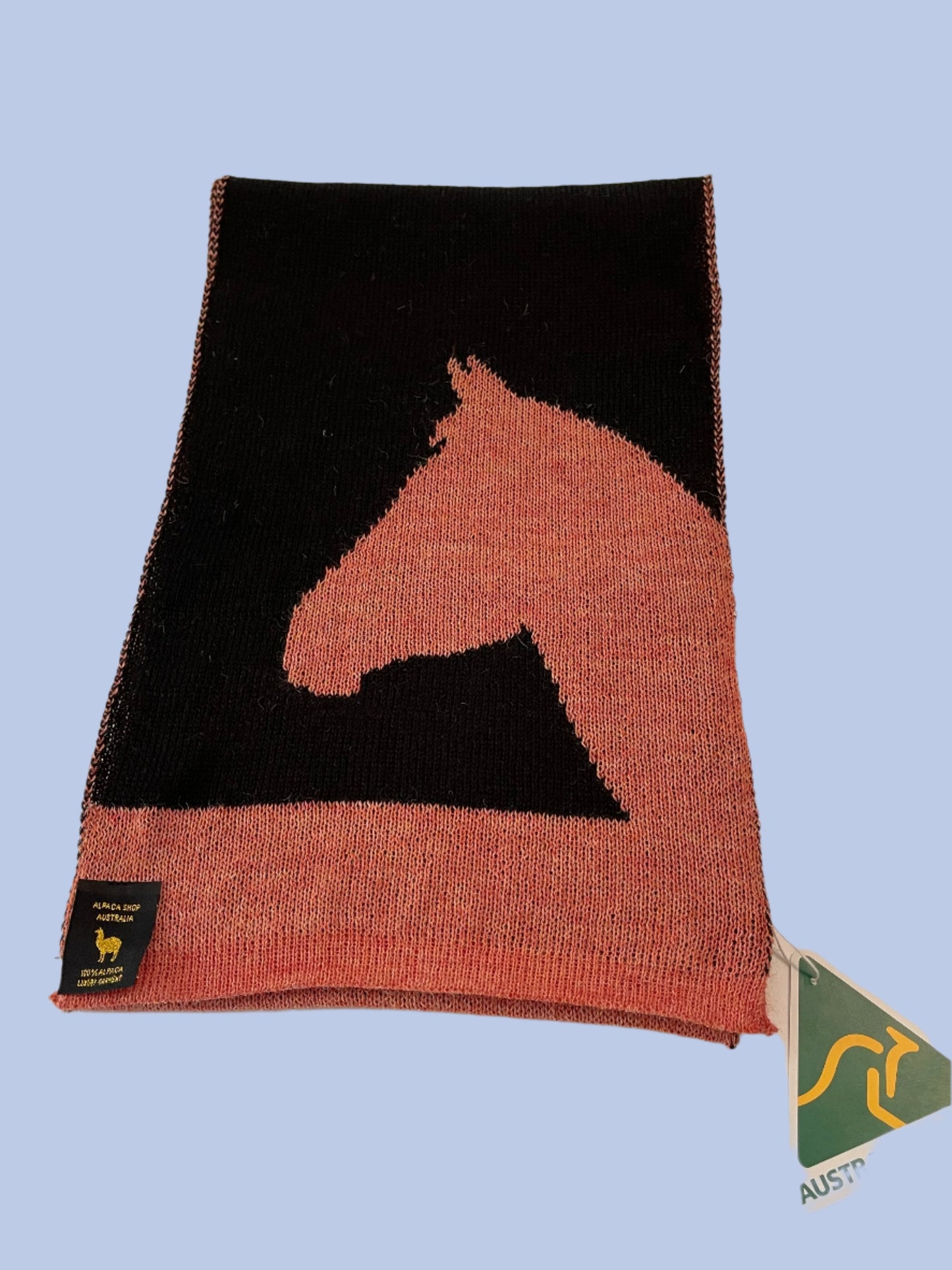 Unisex Alpaca Scarf – Brumby Horse Design