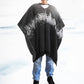 Australian Alpaca Thick Poncho, Disruption V-Neck Charcoal