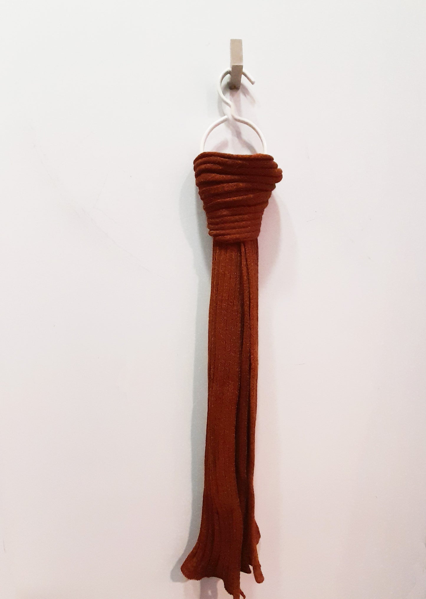 Alpaca Unisex Rib Knit Scarf Terracotta