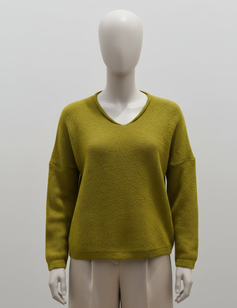 Alpaca Mohair Pullover Kelly Lemon Green