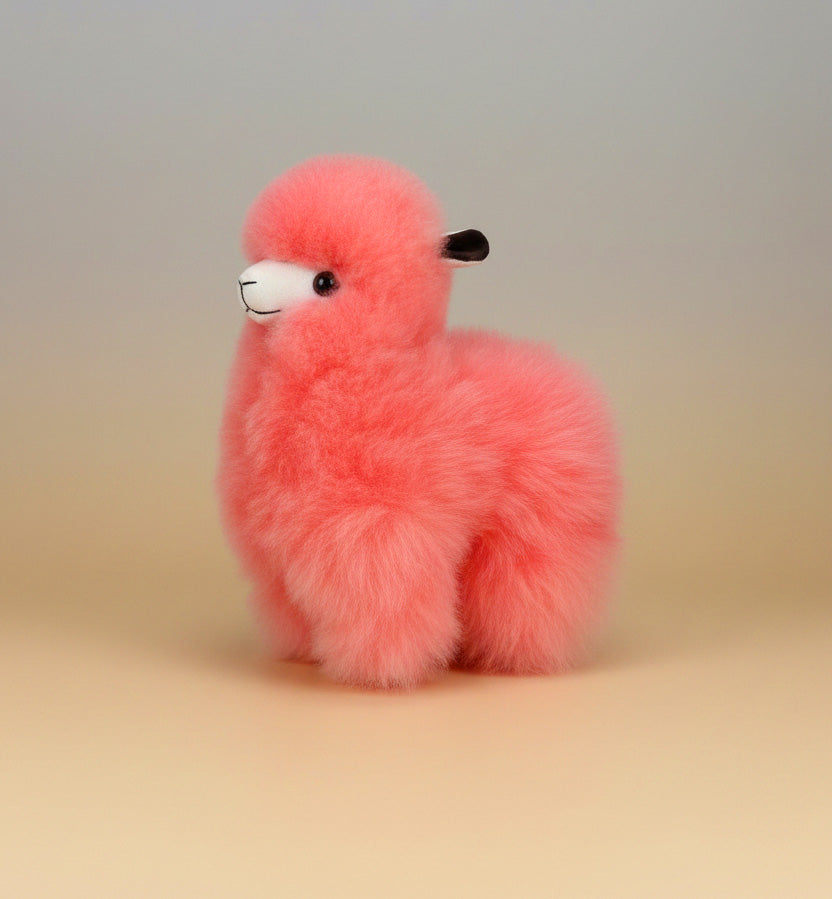 Alpaca Fluffy Decorative Toy - Perfect Hand made Gift Gold Pink