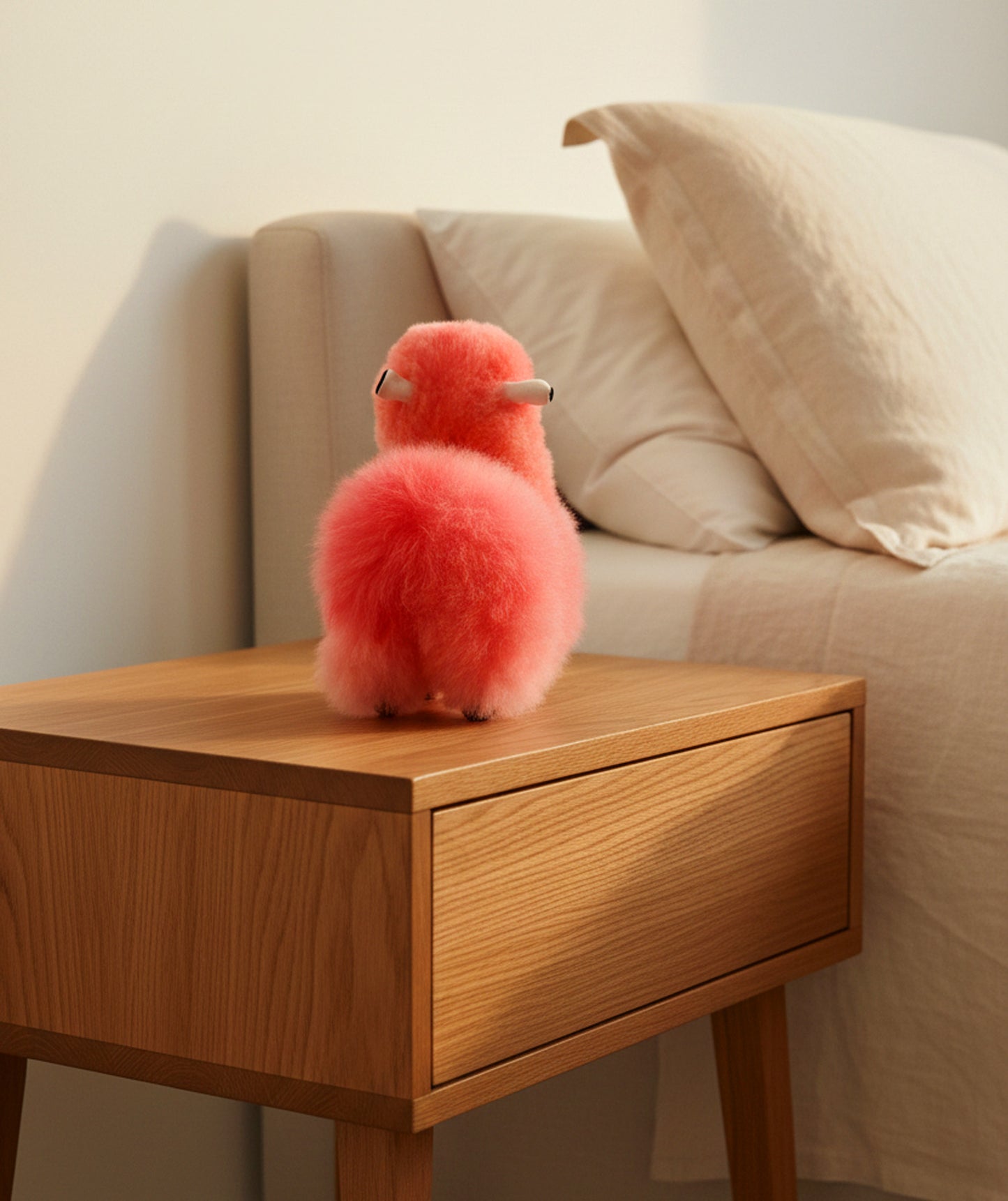 Alpaca Fluffy Decorative Toy - Perfect Hand made Gift Gold Pink