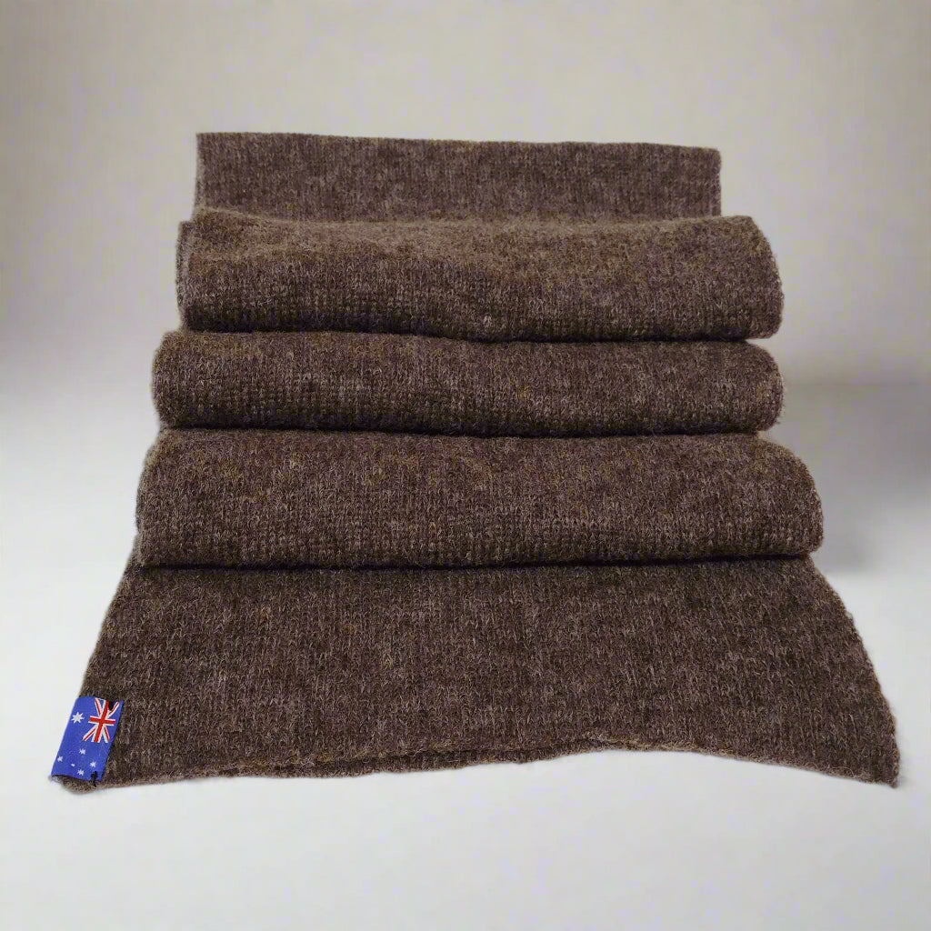 Extra Smooth Alpaca Mohair Scarf, Earth Tone