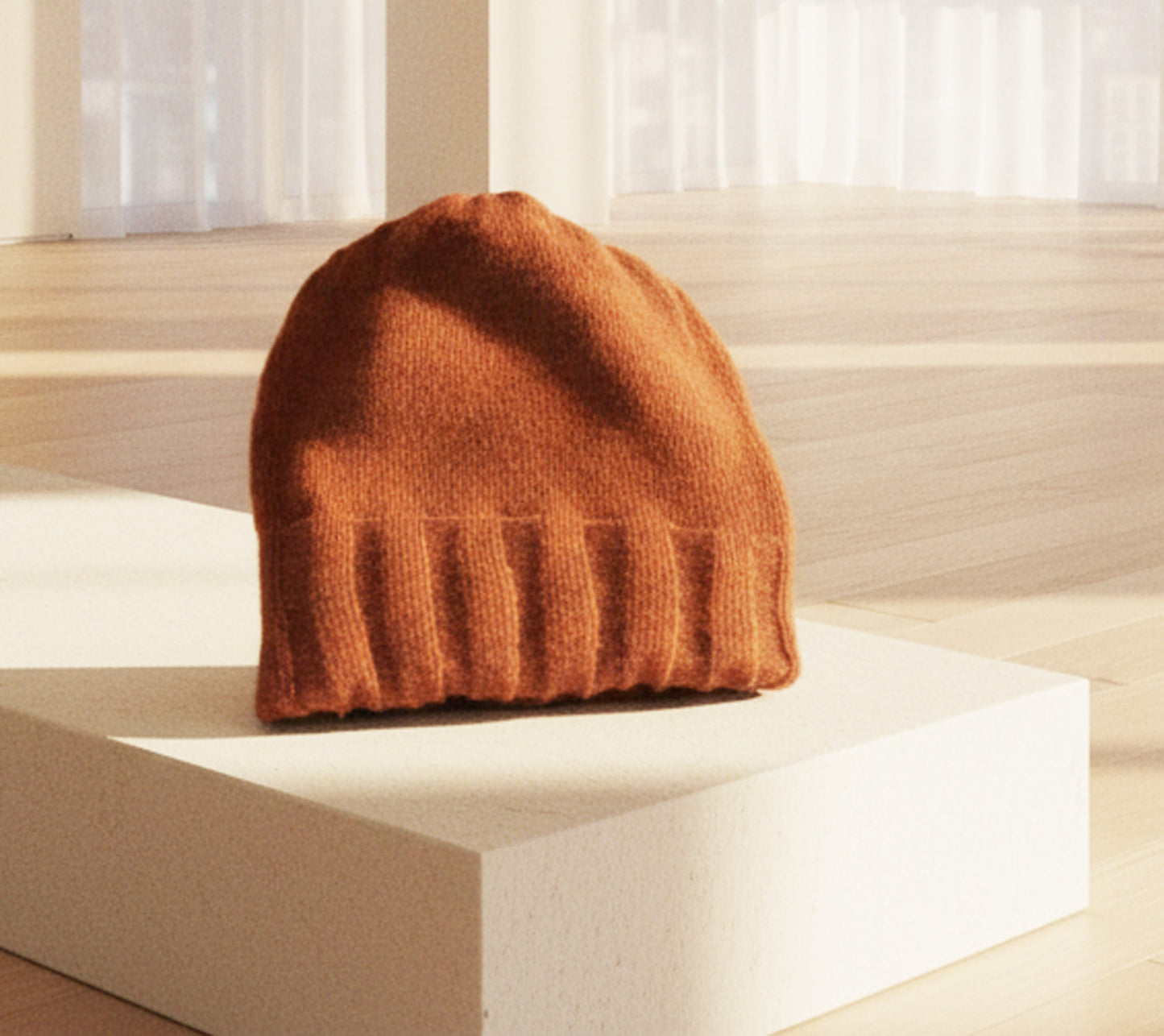 Extra Smooth Alpaca Mohair Beanie Camel Tone