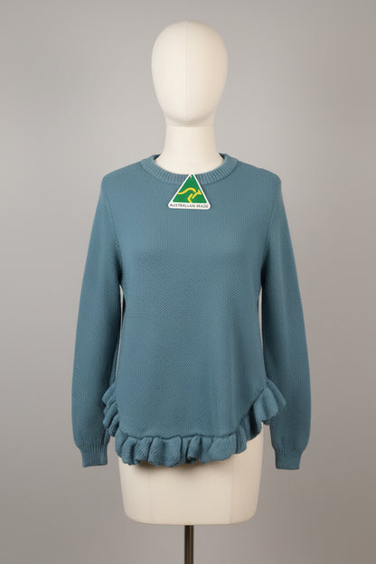 Alpaca Fluffy  Sweater wave -  Round Neckline