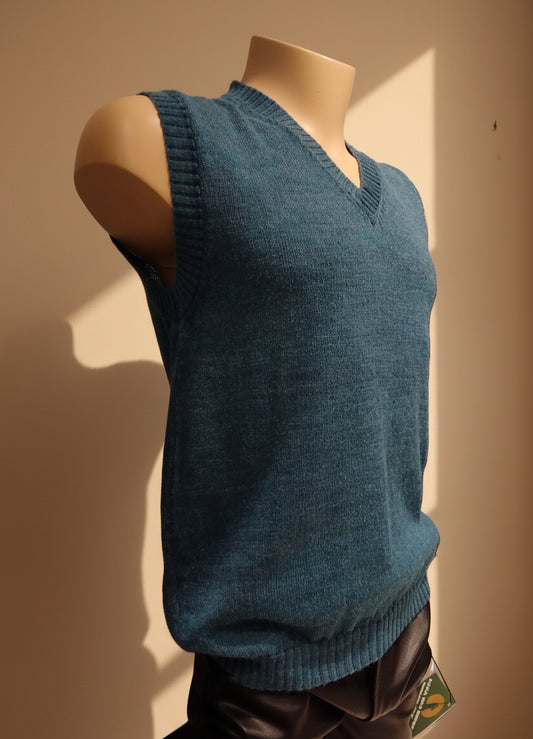 Alpaca Classic V-Neck Vest – Royal Blue | 100% Pure Alpaca Wool