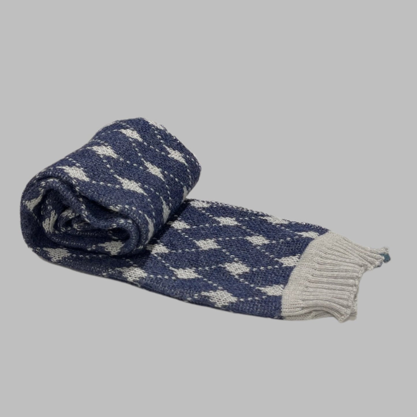 Alpaca Scarf Bricks Design – Jacquard Knit