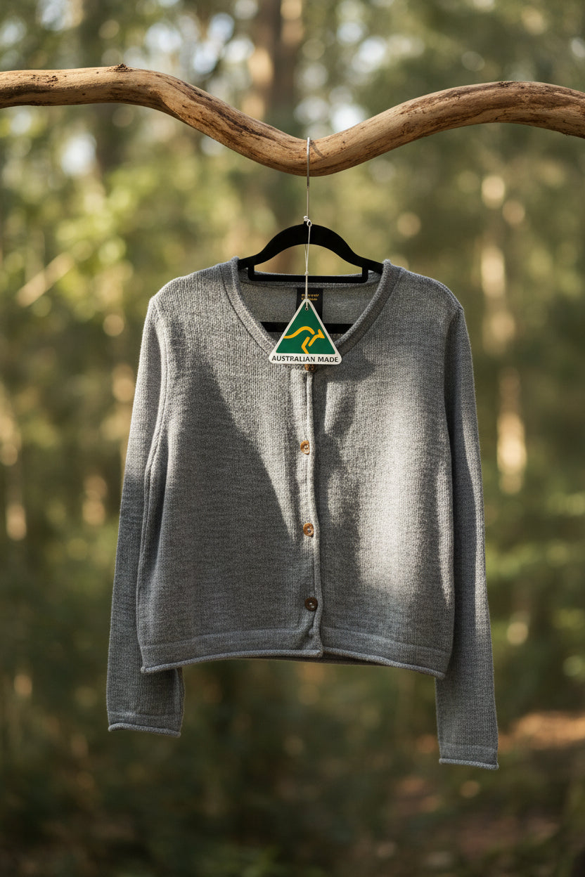 Alpaca  Cardigan Classy Jersey Roll Up Neckline