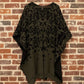 Australian Alpaca Thick Poncho V-neck, CAMO Green