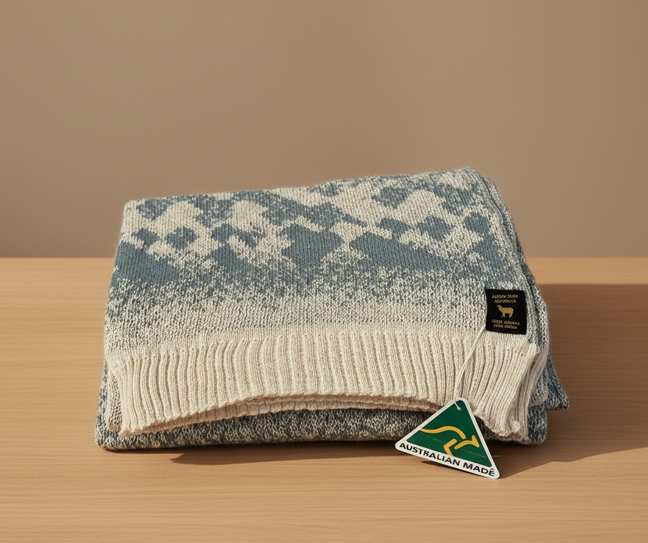 Australian Alpaca  Blanket Wrap Throw Alaska, Natural Milk Tone