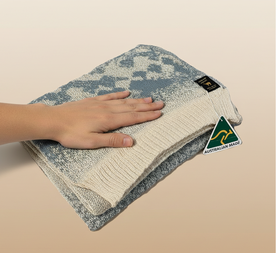Australian Alpaca  Blanket Wrap Throw Alaska, Natural Milk Tone
