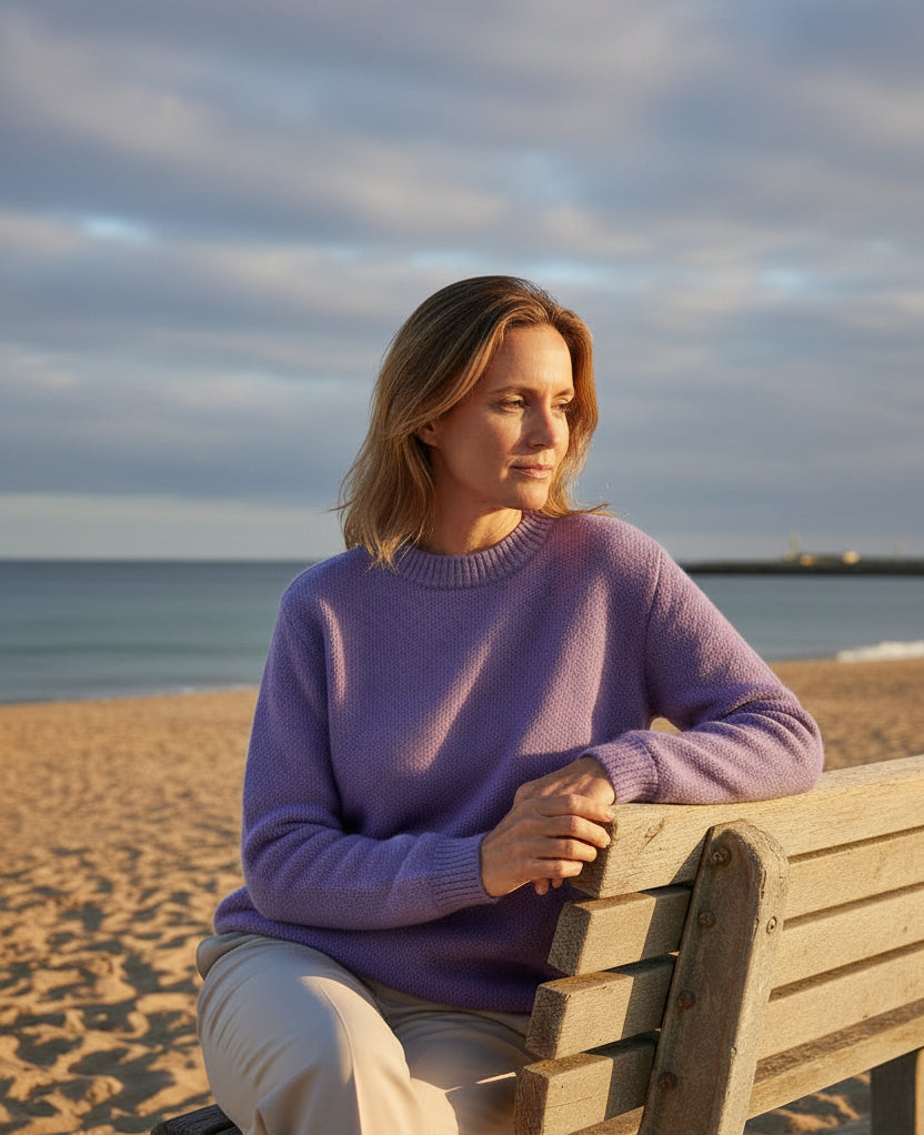 Baby alpaca Lilac Boronia Sweater | Extra soft
