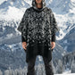 Australian Alpaca Thick Poncho Hooded, CAMO SNOWY