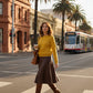 Baby Alpaca Golden Wattle Sweater Round Neckline | Extra soft