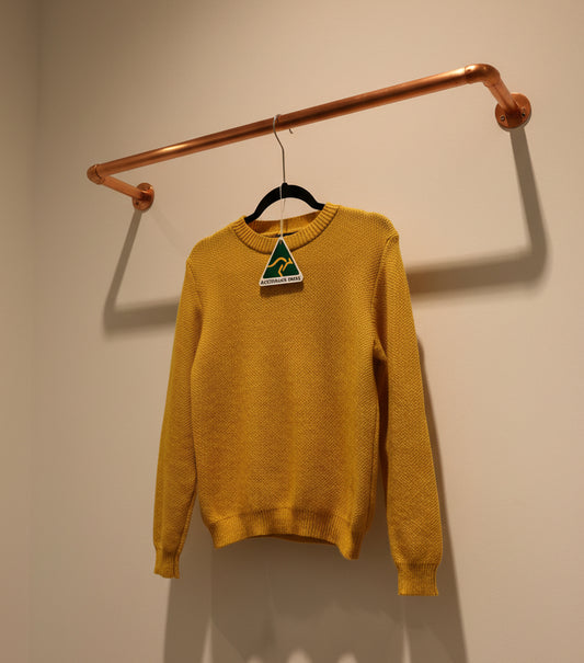 Baby Alpaca Golden Wattle Sweater Round Neckline | Extra soft