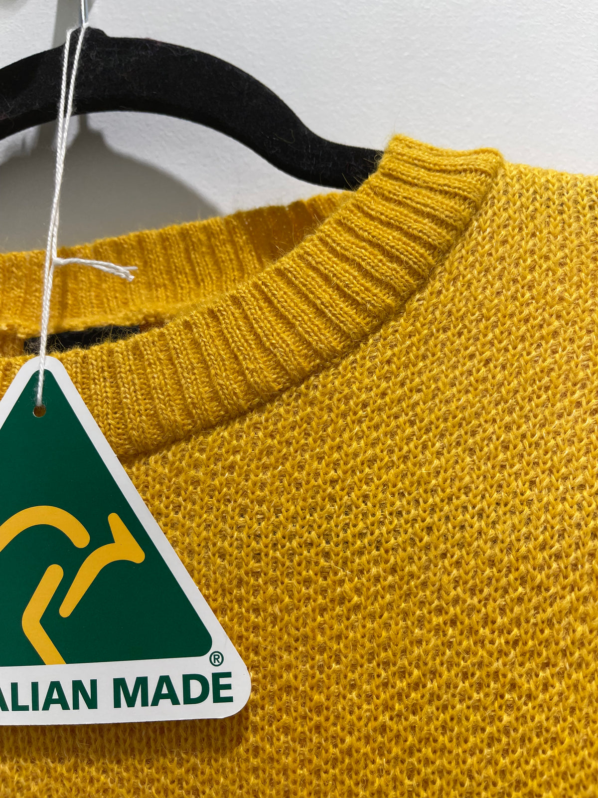 Baby Alpaca Golden Wattle Sweater Round Neckline | Extra soft
