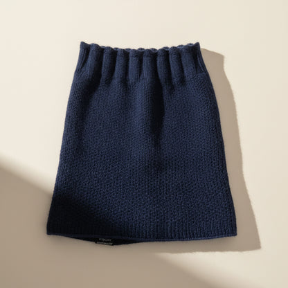 Brushed Alpaca Collar Neck Unisex Extra-Soft Blue