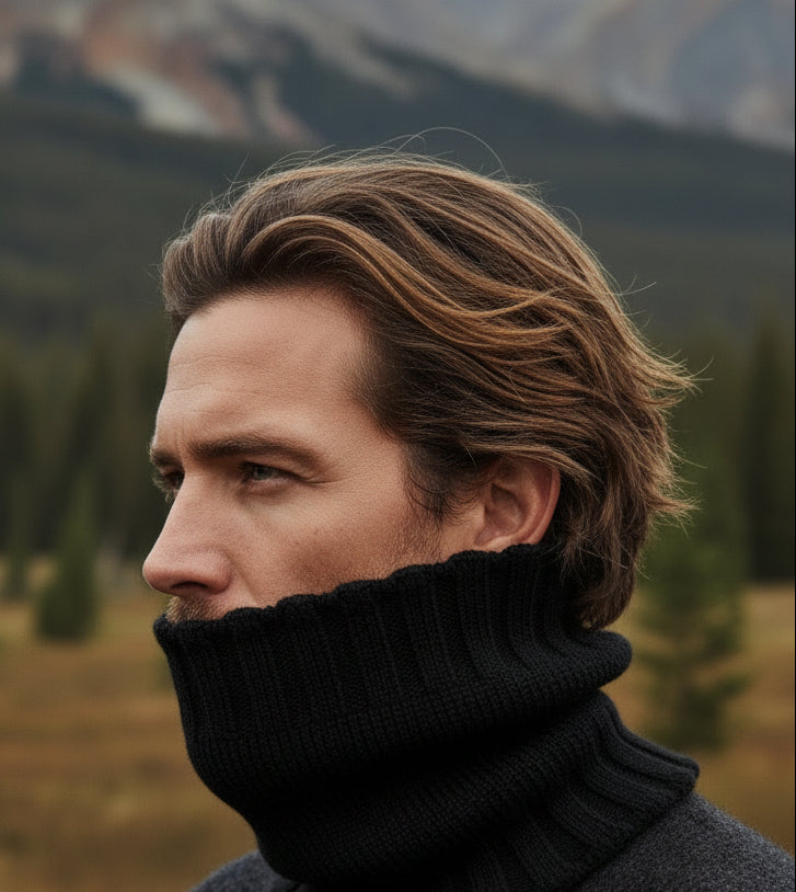 Brushed Alpaca Collar Neck Unisex Extra-Soft