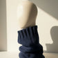 Brushed Alpaca Collar Neck Unisex Extra-Soft Blue