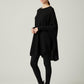 Alpaca Poncho Batwing Silhouette Black