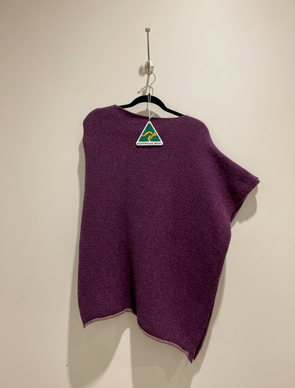 Alpaca Symmetrical Extra Smooth Poncho Purple Haze