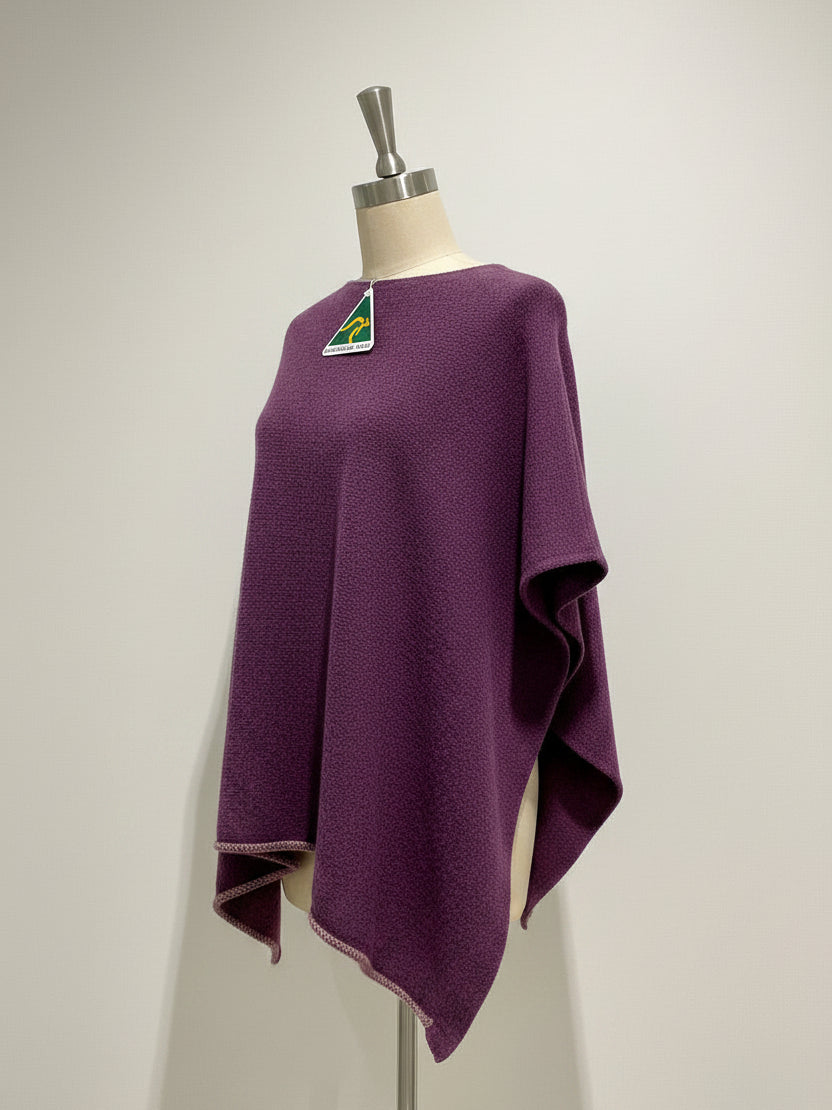 Alpaca Symmetrical Extra Smooth Poncho Purple Haze