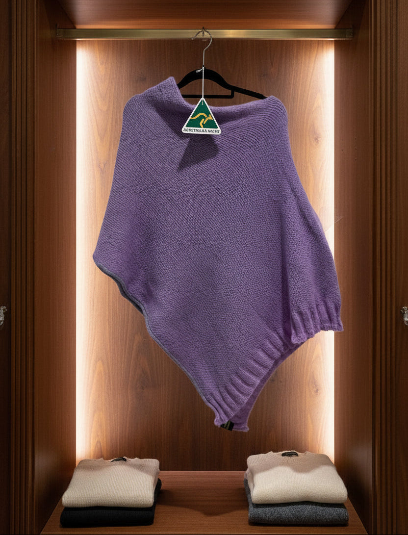 Alpaca Extra Smooth Poncho – Hovea Bloom