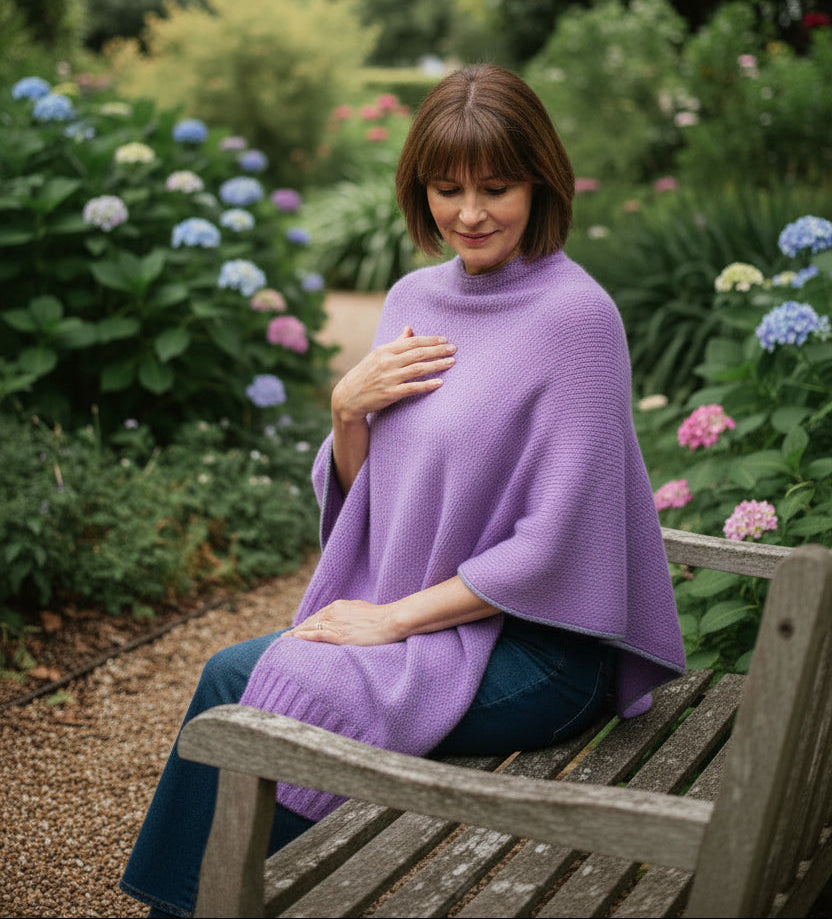 Alpaca Extra Smooth Poncho – Hovea Bloom