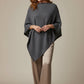 Alpaca Asymmetrical Thick Poncho