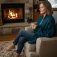Alpaca Mohair Thick Cardigan in Diesel Blue, Extra Soft