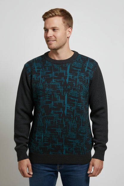 Alpaca Labyrinth Round Neck Sweater Men