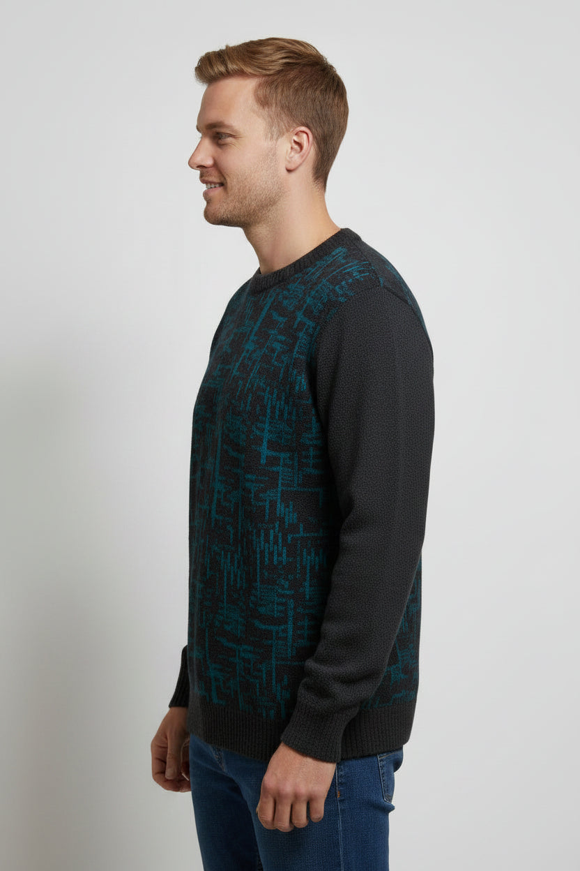 Alpaca Labyrinth Round Neck Sweater Men