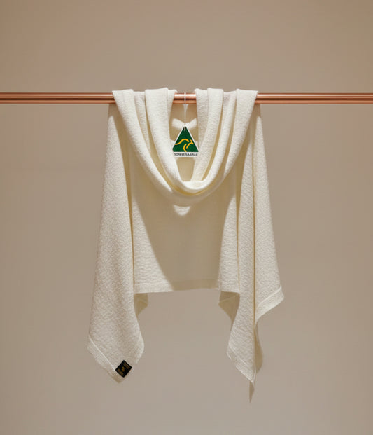 Baby Alpaca Shawl-Scarf Flannel Flower | Extra Soft & Light
