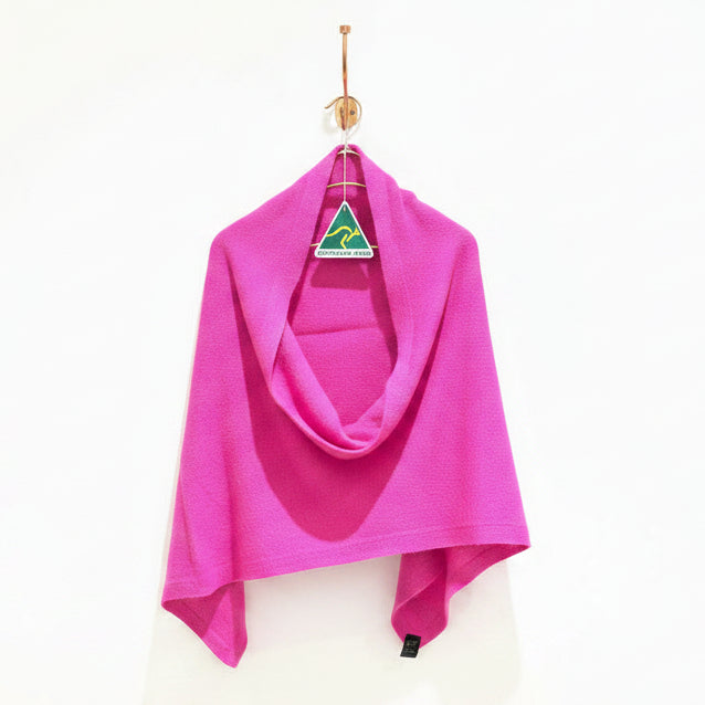 Baby Alpaca Shawl-Scarf Fuchsia Heat, Extra Soft and light