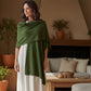 Baby Alpaca Shawl-Scarf Livistona Moss | Extra Soft & Light