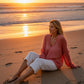 Alpaca Gold Pink Airy Knit Summer Sweater | Extra Soft and Light