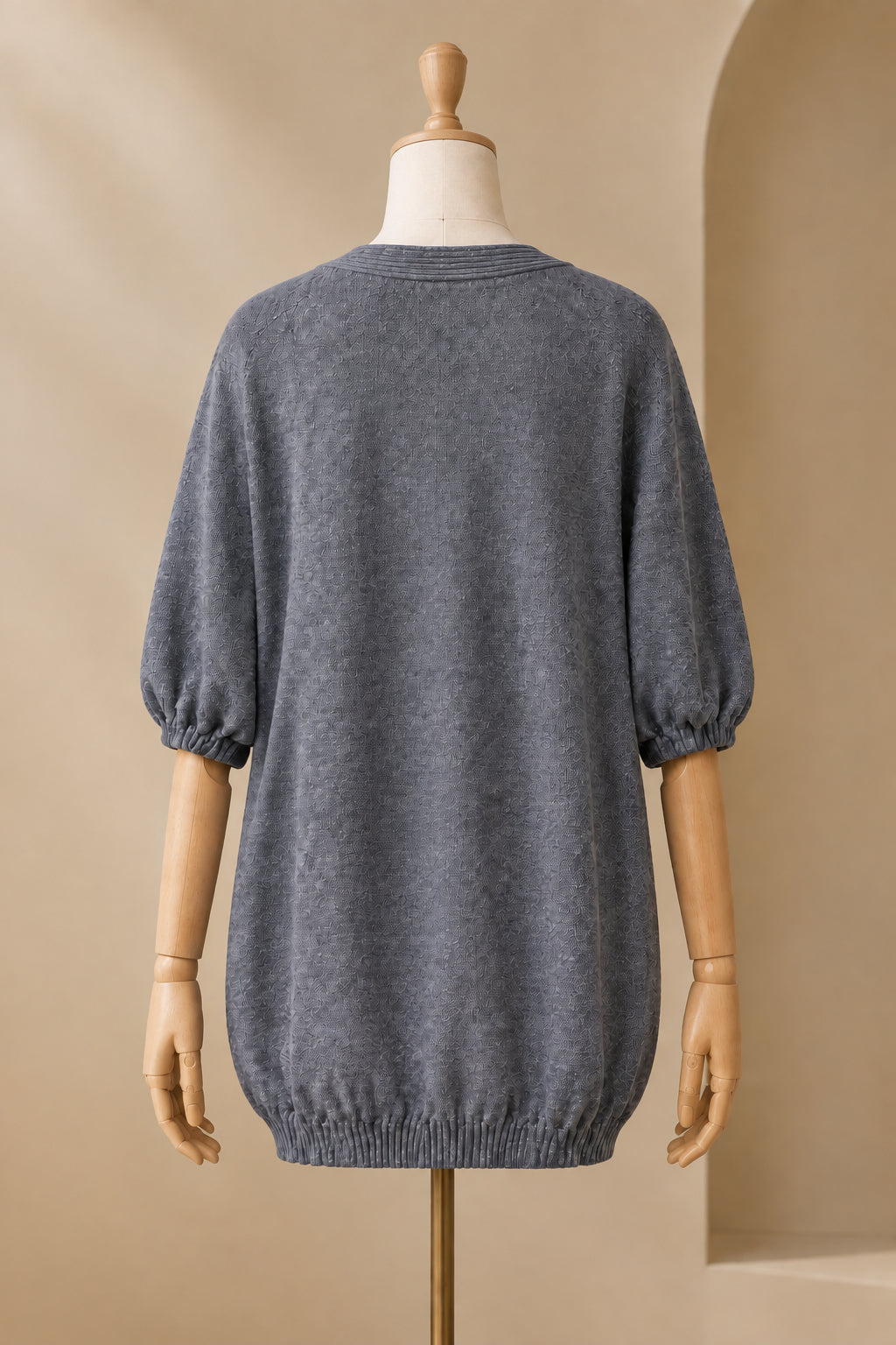 Alpaca Long Cardigan Light Knit in Sky Blue