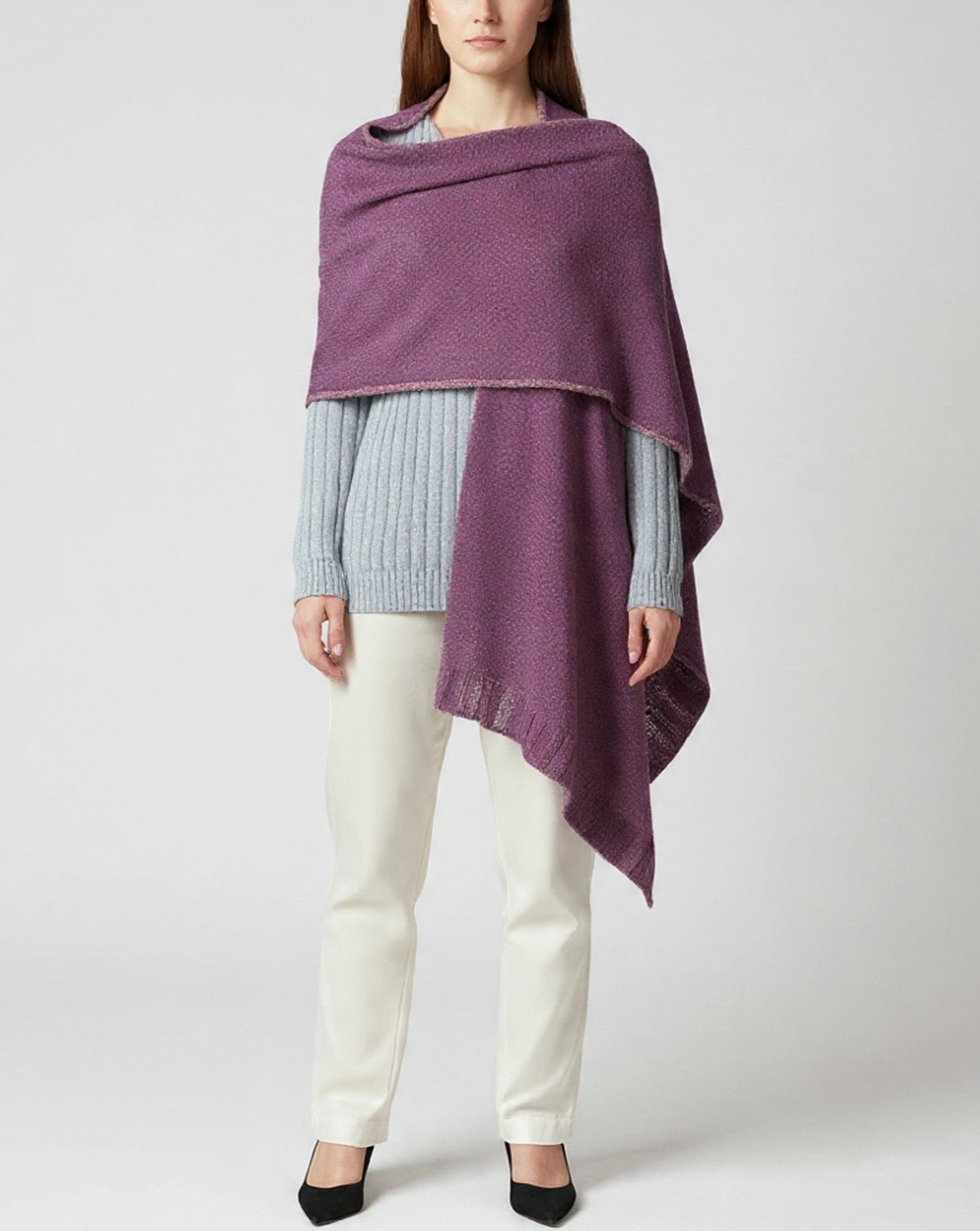 Alpaca Unisex Shawl-Scarf Extra Soft Purple Haze