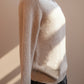 Alpaca Jacquard Sweater Men Natural Beige