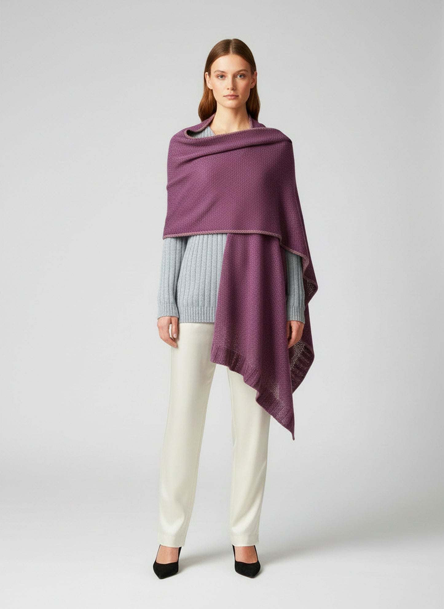 Alpaca Unisex Shawl-Scarf Extra Soft Purple Haze