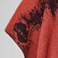 Australian Alpaca Thick Poncho, Disruption V-Neck, Terracotta
