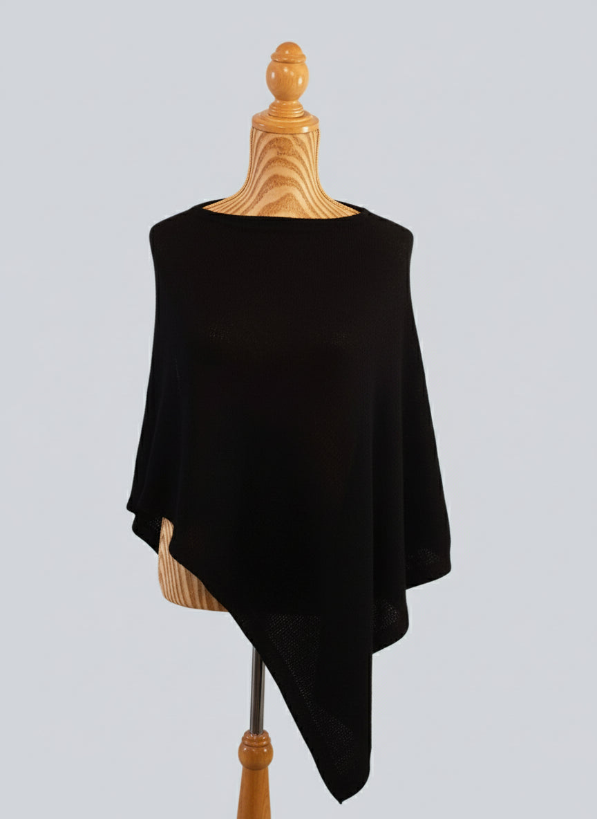 Alpaca Asymmetrical Thick Poncho